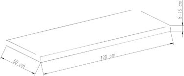 Подушка для лавки Chicreat 120 x 50 x 8 см, синя