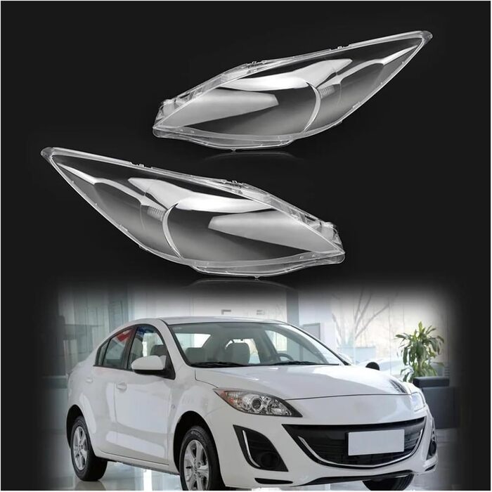 Автомобільна фара Кришка для Mazda 3 Speed 2011 2012 2013 2014 2015 2016 Автомобільна фара Лінза фари Автомобільна оболонка Пара Прозора скляна кришка фар