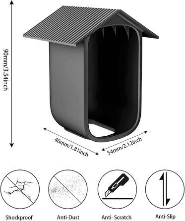 Водонепроникний силіконовий чохол GEFIRE для EufyCam 2C / 2C Pro, 2 шт. UfyCam Silicone Skins, камера спостереження, захист із захистом від ультрафіолету та атмосферостійкий силіконовий чохол, водонепроникний, мякий, міцний, чорний