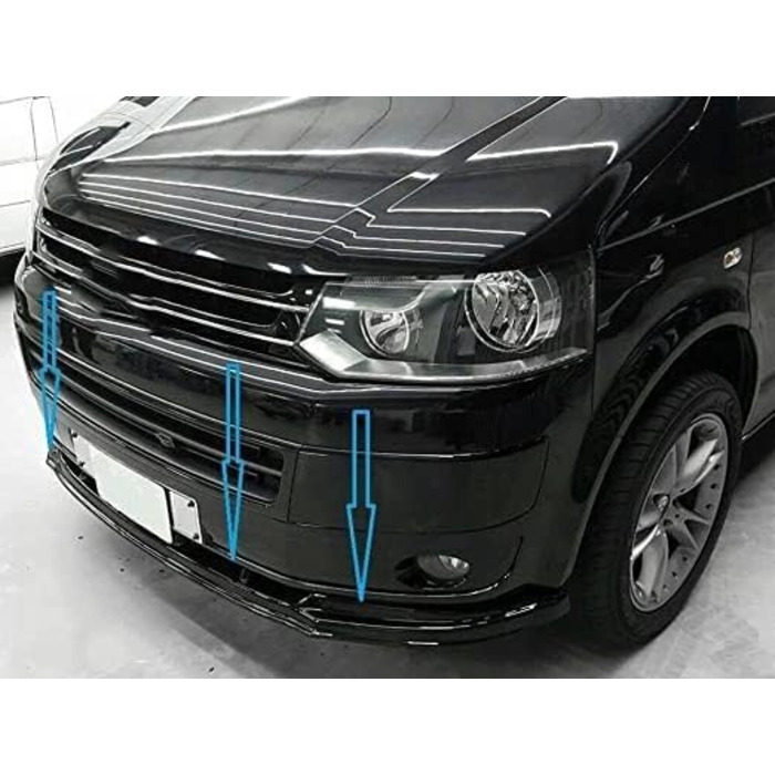 Автомобільний передній спойлер Губа бампера для VW T5 T5.1 2009-2015, міцний захист дифузора переднього бампера проти зіткнення Бічний спліттер