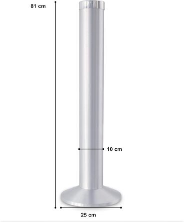 Попільничка колона 825 см, ALU, Бренд Szagato, Бренд Szagato Зроблено в Німеччині (промислова попільничка сучасного дизайну велика стояча попільничка з ALU для внутрішнього і зовнішнього використання) срібло