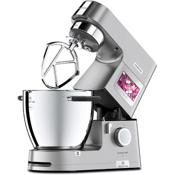 Кухонний комбайн Kenwood Cooking Chef XL KCL95.004SI з функцією приготування та вбудованою шкалою, чаша з нержавіючої сталі 6,7 л, 1500 Вт, в т.ч. набір кондитерських виробів з 5 предметів, срібло