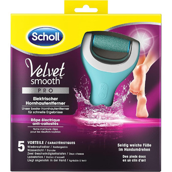 Електричний засіб для видалення мозолів Scholl Velvet Smooth Pro - Для видалення мозолів на вологих і сухих ногах - Перезаряджається - 1 пристрій зарядна станція