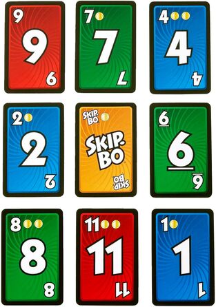 Карткова гра Skip-Bo Mattel Games HJR21 Masters для сім'ї, подорожей та ігрових вечорів, від 2 до 6 гравців, карткова та настільна гра від 6 років Одномісна