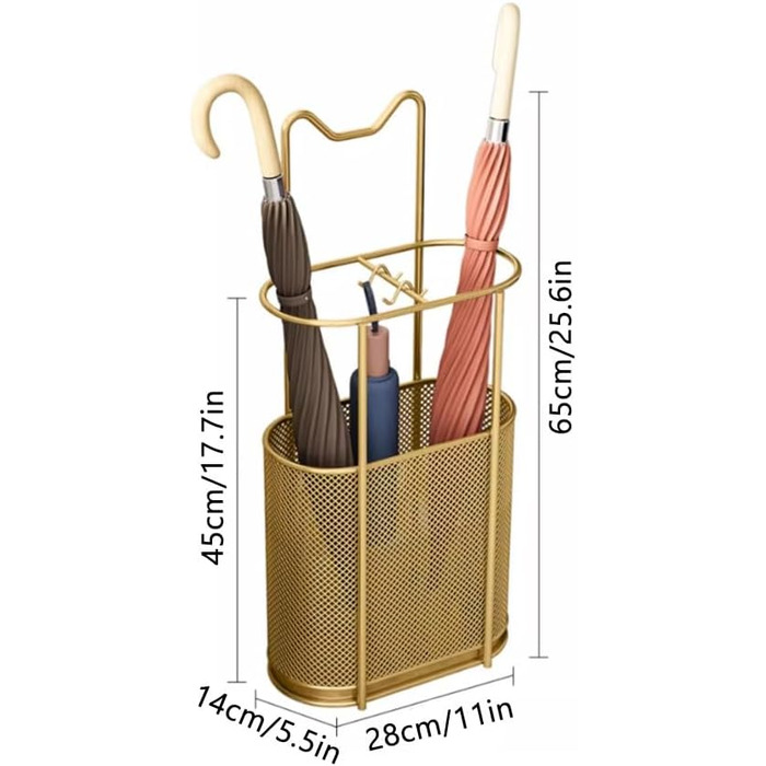 Підставка для парасольки XZFJFID, місце для зберігання парасольок у формі котячого вуха, тримач для парасольки для використання в приміщенні, з піддоном для крапель внизу, кошик для парасольки для універсального зберігання іграшок для входу One Color B
