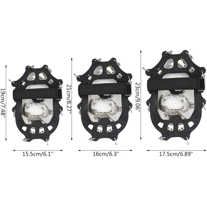 Зчеплення для льоду/снігу, 32 шипи, туристичні черевики та взуття, тягові шипи, нержавіюча сталь, ковзання, зима, захват для льоду, простий у використанні XL