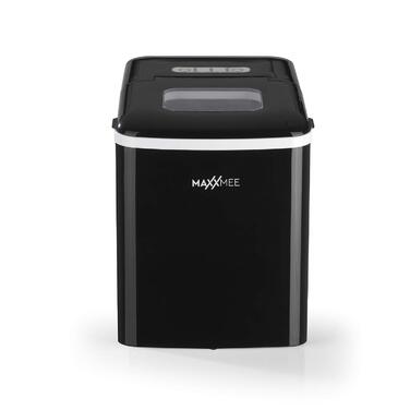 Машина для виготовлення кубиків льоду MAXXMEE Ice Maker Льодогенератор з кубиками 2 розмірів, резервуар для води 1,8 л, підключення до води не потрібне, 9 кубиків льоду приблизно за 8 хв З великим оглядовим вікном 120 Вт / чорний