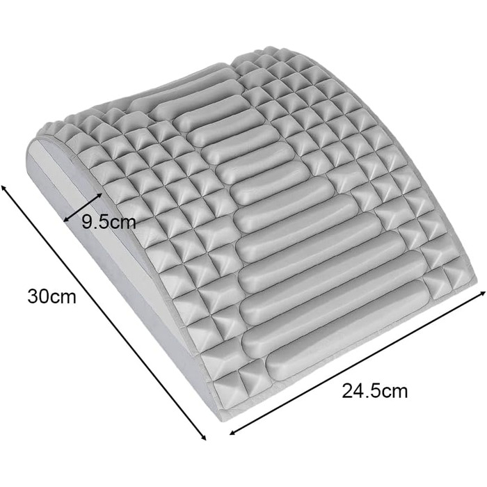 Пристрій для подушки для розтягування шиї та спини Нова подушка для спини Life Back Saver - масажер для спини та розгинач шиї, розтяжка для спини Back Saver для розтяжки та розслаблення шиї, подарунки до Дня матері сірі