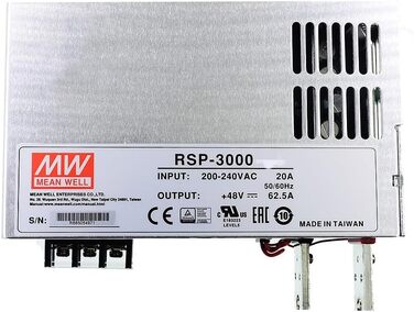 Імпульсний блок живлення MEAN WELL RSP, RSP-3000-48 3000 Вт 62,5 А