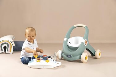 Ходунки для немовлят Little Smoby від 1 року - ходунки 3-в-1 з коляскою, дошкою для занять і коляскою для ляльок для немовлят і малюків від 12 місяців