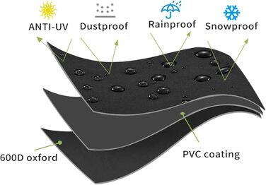 Садова лавка, лавка покриває водонепроникну 2-місну лавку 600D надміцну водонепроникну, вітрозахисну, анти-ультрафіолетову, водонепроникну оксфордську тканину для відкритої лавки (134 x 66 x 63 / 89 см)