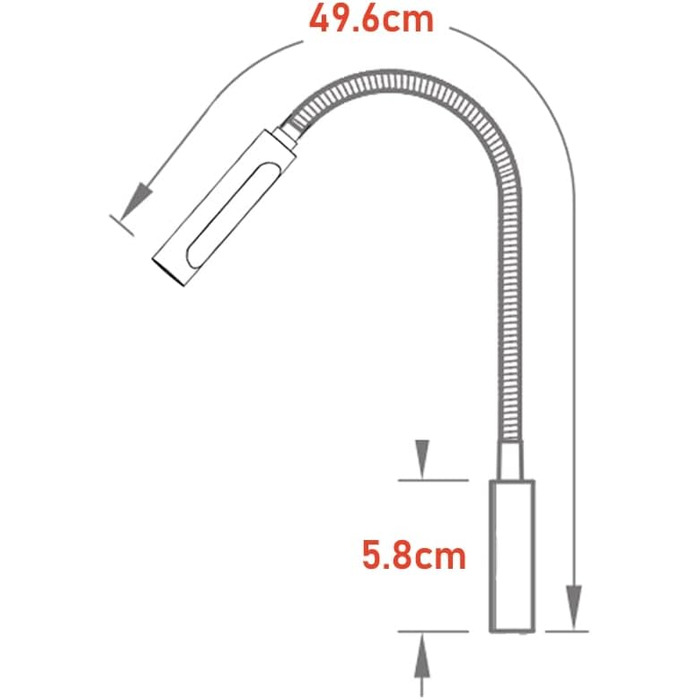Лампа для читання 12 В RV з USB-швидким зарядним пристроєм і червоним нічником 4000K з можливістю затемнення світлодіодне точкове світло для читання, гнучка гусяча шия постійного струму 24 В, для човна, каравану, фургона, яхти, ліжка