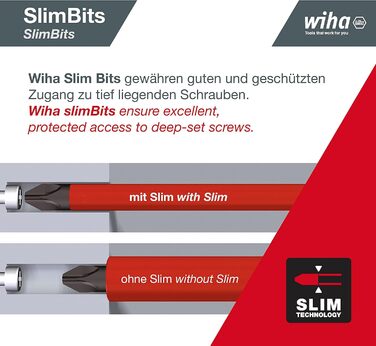 Набір викруток Wiha LiftUp електричних 6 шт. зі складним набором насадок (38611) I Набір викруток з магазином для насадок зі сталі slimBits для електриків, тримач насадок, шліцьові/хрестові/ хрестоподібні, хрестоподібні, PlusMinus/Pozidriv