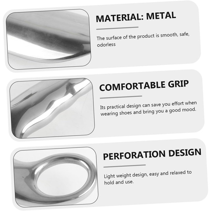 Дитячі інструменти Допоміжний стік для взуття з нержавіючої сталі Старший Shoehorn Розширений реєстраційний ріг для взуття Продукт з нержавіючої сталі Advanced Pregnant Woman