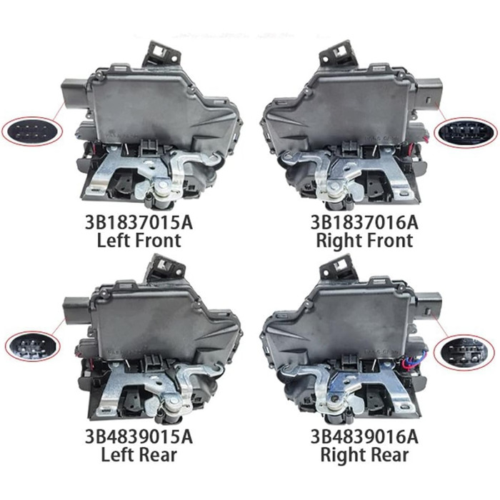 Привід для дверного замка Привід замка задніх дверей Механізм замка дверей Привід для сидіння Leon Для Toledo II 3B1837015A 3B1837016A 3B4839015A 3B4839016A Задній лівий