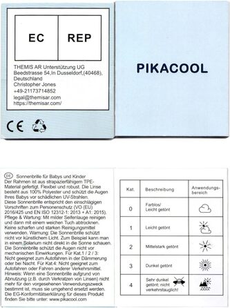 Сонцезахисні окуляри PIKACOOL для дівчаток і хлопчиків з ремінцями для віку 0-24 місяців фіолетово-сірий