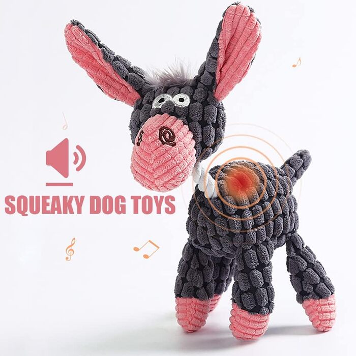 М&39яка іграшка для собак Speedy Panther Donkey для маленьких і середніх собак, Squeaky Dog Toy, плюшеве цуценя