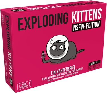 Вибухові кошенята, Exploding Kittens NSFW Edition (Edition 2024), Базова гра, гра для вечірок, карткова гра, 2-5 гравців, 18 років, 15 хвилин, німецька, різнокольорова, барвиста