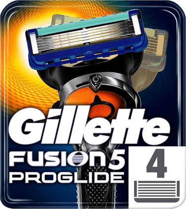 Леза для бритви Gilette Fusion5 ProGlide, 4 шт. и ука (1 упаковка)