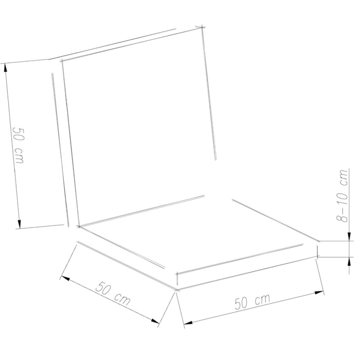 Комплект Chicreat з 2 подушок для сидіння 98 x 50 x 8 см, Зелений/Жовтий