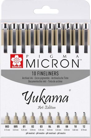 Всі 10 Pigma Micron Fineliner No 003-12, чорні