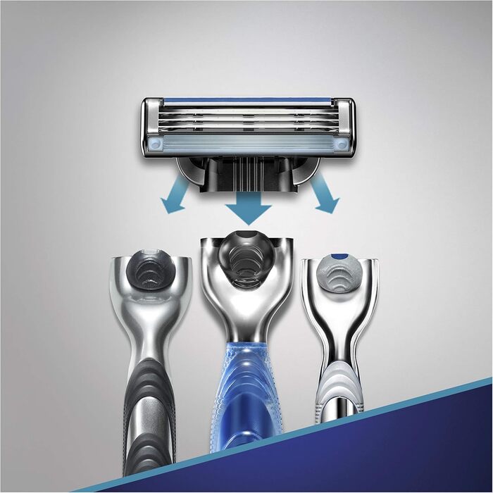 Леза бритви Gillette Mach3 Start, 8 змінних лез для вологих бритв чоловіків з 3-кратним лезом Single