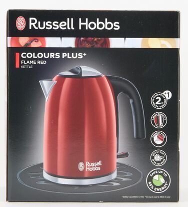 Чайник Russell Hobbs 1,7 л, 2400 Вт кольори нержавіюча сталь червоний (функція приготування під тиском, знімний фільтр з вапном, оптимізований вилив, зовнішній індикатор рівня води) Чайник для чаю 20412-70 Чайник 1,7 л