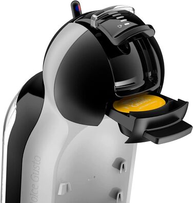 Кавоварка De'Longhi Mini Me в капсулах Dolce Gusto для еспресо з 3 кавовими пакетами, EDG155.BG, 0,8 л, чорний, сірий