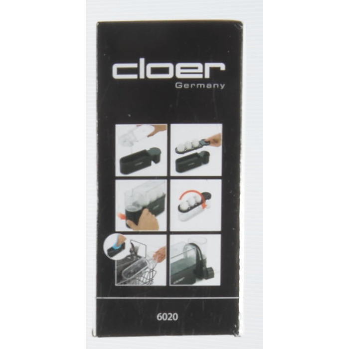 Яйцеварка Cloer 6020, до 3 яєць, знімна переноска для яєць, функція сервіровки, 300 Вт, пластик, чорний