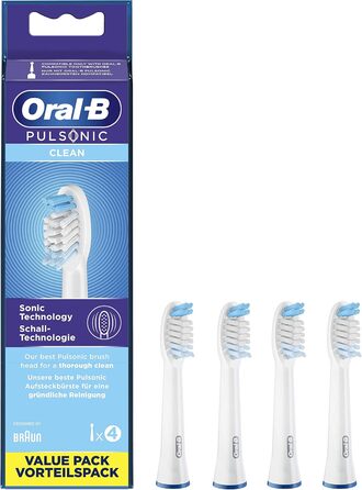 Електрична зубна щітка Oral-B Pulsonic Slim Clean 2000 для дбайливого чищення, 2 програми чищення, щітки Black & Oral-B Pulsonic Clean для звукових зубних щіток, 4 шт. и в комплекті зі щітками