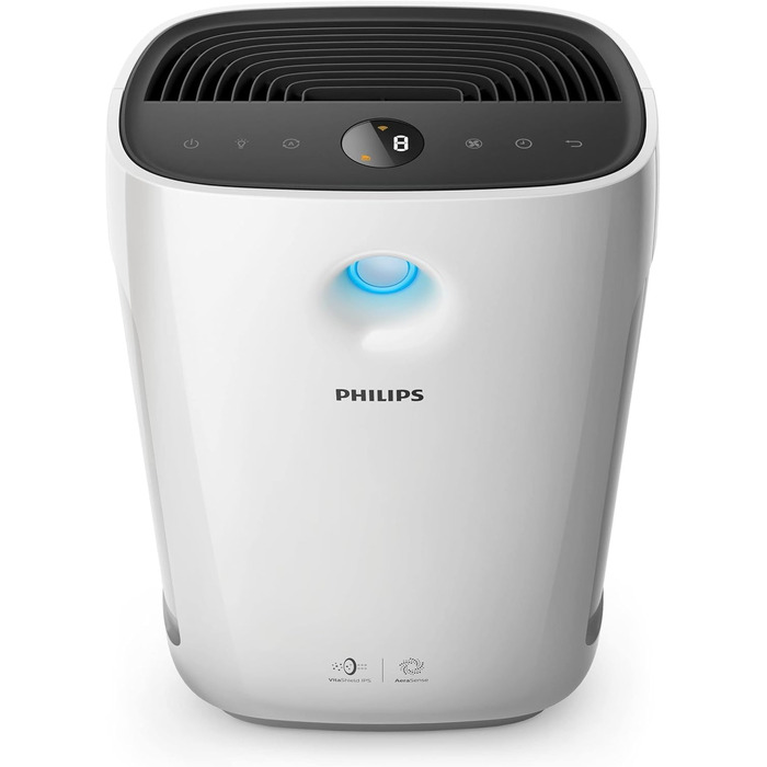 Очищувач повітря Philips Series 1000i - керування додатком, видаляє пилок, пил, віруси та аерозолі** в приміщеннях площею до 63 м, 5 налаштувань швидкості, режим сну (AC2889/10), білий, HEPA