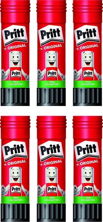 Клей-олівець Pritt, прозорий, що миється, знімний, без розчинників, 43 г (6 шт. )