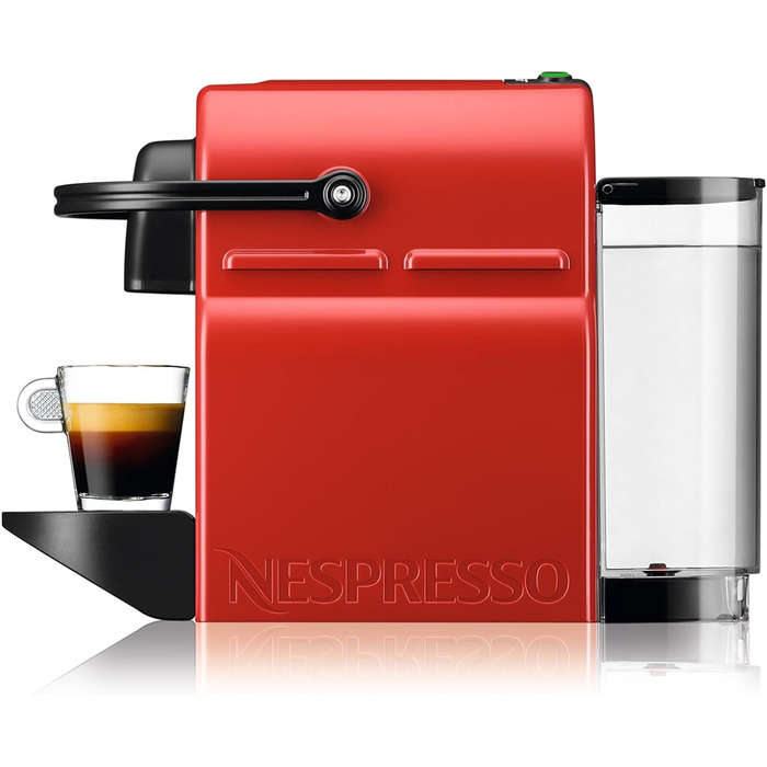 Капсульна машина Nespresso Inissia XN1005 від Krups Готовий до роботи дуже швидко Автоматичне відключення Вишня Червона Червона (Рубін)