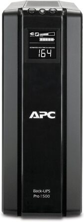 ДБЖ APC Back UPS PRO ДБЖ 1500 ВА потужністю - BR1500G-GR - включно зі страховкою захисту пристрою 150 000 євро (6 виходів Schuko, функція енергозбереження, багатофункціональний дисплей) 1500 ВА Потужність Schuko Виходи Один