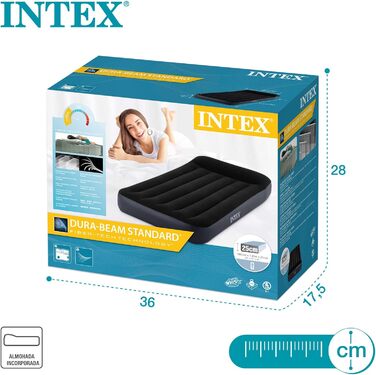 Подвійна подушка Intex Classic НАДУВНЕ ліжко W/Fiber-TECH BIP, розмір 99x1925см