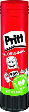 Клей-олівець Pritt, безпечний і зручний для дітей клей для декоративно-прикладного мистецтва, міцний клей для шкільного та офісного приладдя, ручка Pritt 50x43 г