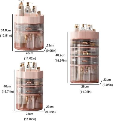 Органайзер для макіяжу, комод, настільна коробка для зберігання косметики, прозора акрилова стійка, органайзер для ювелірних виробів, багатофункціональний багатошаровий ящик, коробка для зберігання косметики (колір 1, розмір S-31см 1