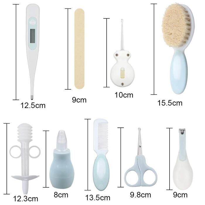Набір для догляду за дитиною Lictin з 15 предметів Набір для годування новонароджених з початковим набором для новонароджених малюків Немовлята синій
