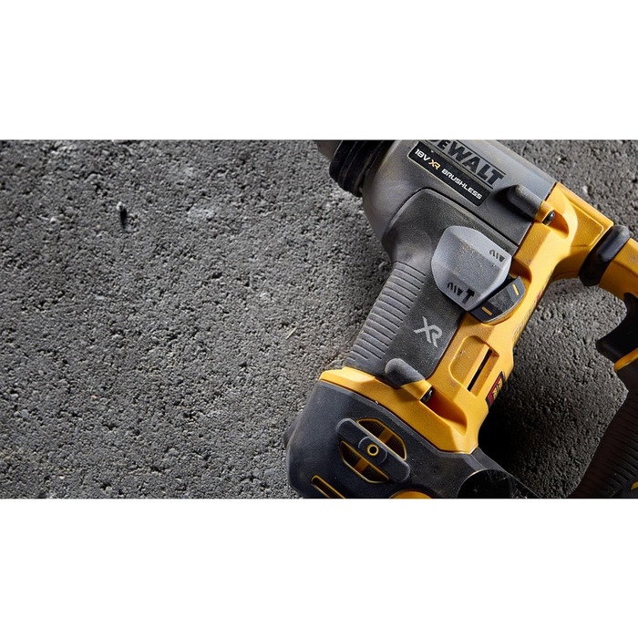 Акумуляторний перфоратор Dewalt 18В SDS-plus XR DCH172N (16 мм, безщітковий двигун, електропневматичний ударний механізм, з вбудованим світлодіодним підсвічуванням, вкл. додаткову рукоятку, поставляється без акумулятора та зарядного пристрою)