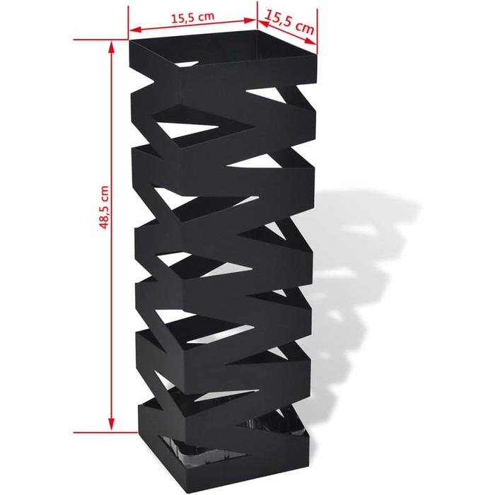 Підставка для парасольки Сталева чорна 48,5 см Підставка для парасольки Тримач для парасольки