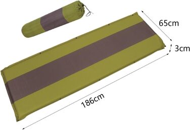 Автоматичний надувний матрац Sharplace, самонадувний килимок, портативна подушка, компактне дорожнє ліжко, автомобільний матрац для подорожей на свіжому повітрі, зелено-сірий