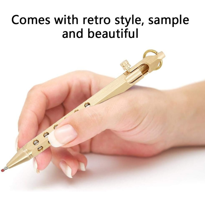 Металева латунь Signature Solid Pen Кулькова ручка Преміальна гелева ручка для офісного ділового письма