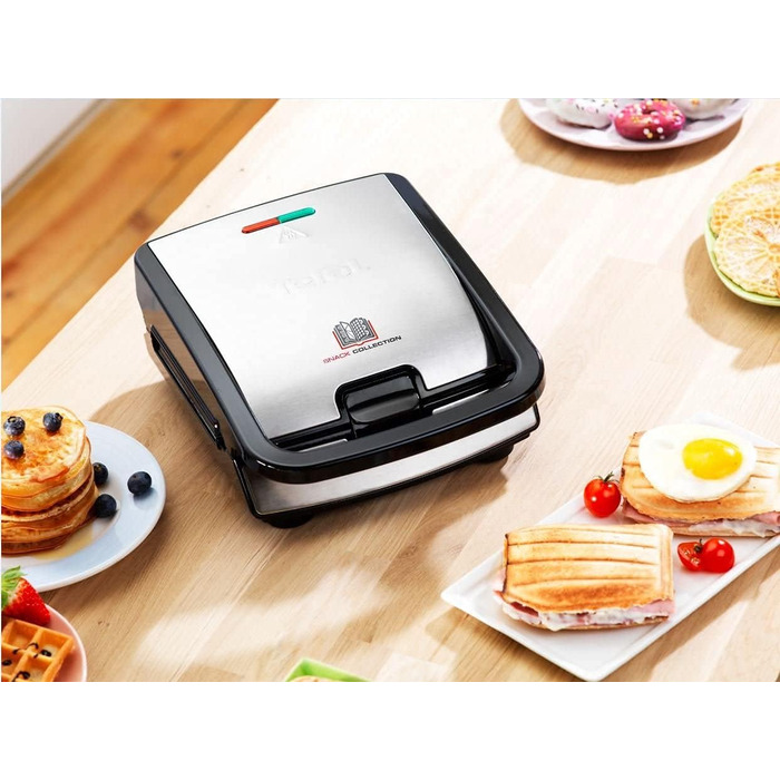 Тарілка Tefal XA800612 Snack Collection Серцеві вафлі, номер 6, форма серця, оптимальне зберігання наборів тарілок через практичну коробку для зберігання