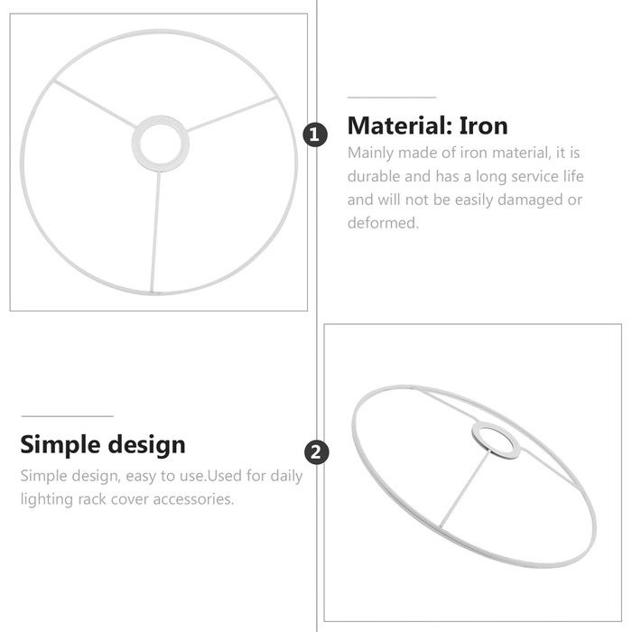 Кільця абажура з дроту CALLARON Кільце білого абажура Залізний абажур Кільцевий абажур для каркаса металевого абажура своїми руками.