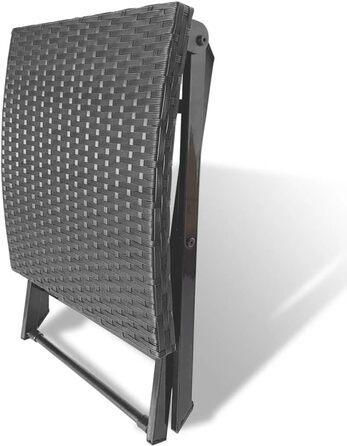 Табурет складний Poly Rattan Black,41788