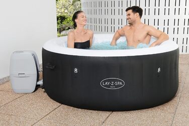 Гідромасажна ванна Bestway LAY-Z-SPA Miami AirJet, 180 x 66 см, 2-4 людини, кругла, чорна