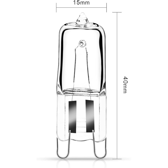 Лампа для духовки GMY 25 Вт 300 градусів, галогенна лампа для духовки G9 25 Вт 230 В для духовок і мікрохвильових печей, запасні частини для мікрохвильових печей, термостійкі лампочки, упаковка з 4 шт.