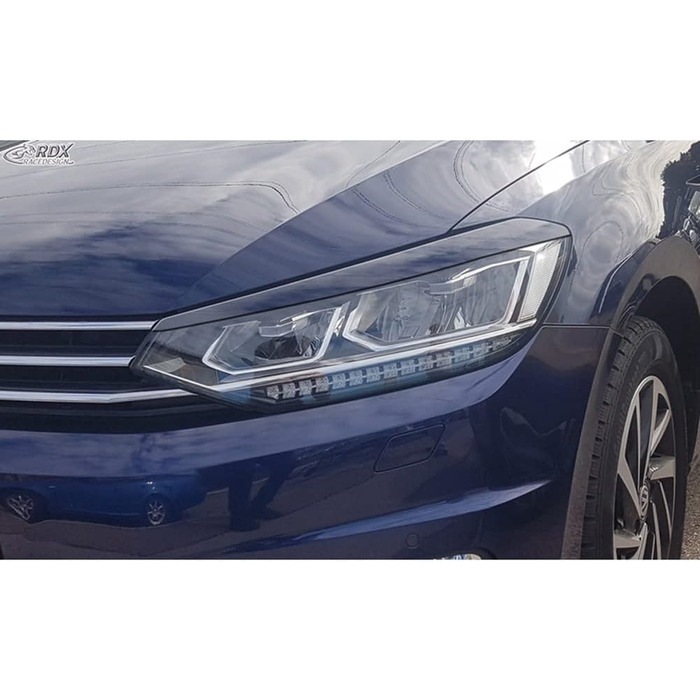 Накладки на фари сумісні з Volkswagen Touran (5T) 2015- (LED) (ABS)