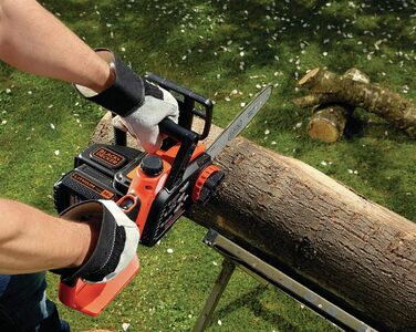 Акумуляторна літій-іонна ланцюгова пила BlackDecker 36V GKC3630L25 з акумулятором та зарядним пристроєм - Ідеально підходить для роботи з деревиною та в саду - Довжина полотна 30 см