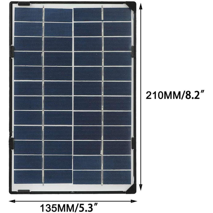Сонячна панель HEIBTENY, портативна сонячна панель 6 Вт 12 В, полікристалічна сонячна панель, енергозберігаючий сонячний зарядний пристрій для аварійного освітлення, для вентиляторів, сонячні садові ліхтарі